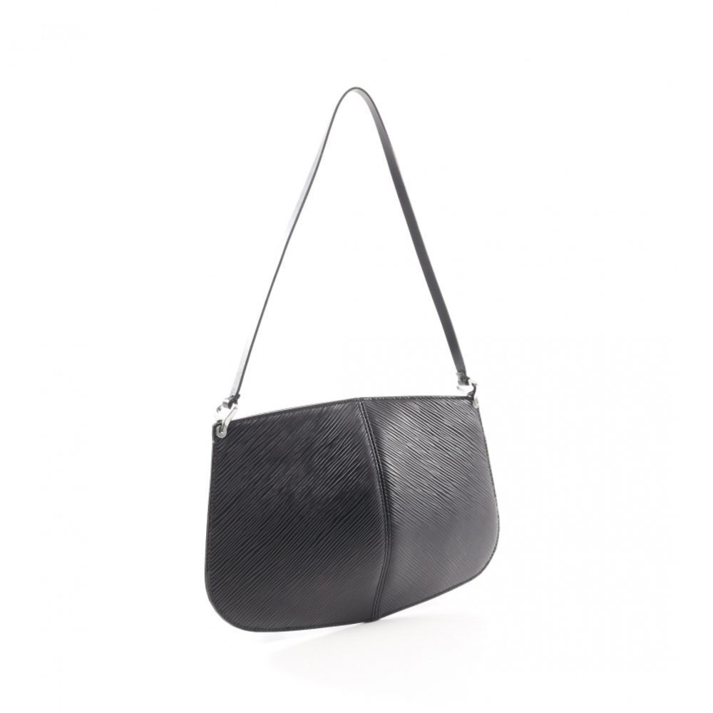 Louis Vuitton Pochette Demi Lune Epi Noir Handbag Leather